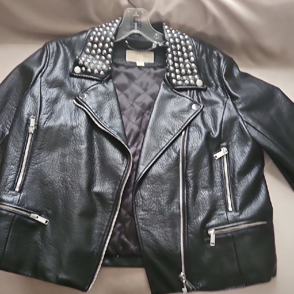 Studded Black Leather Jacket